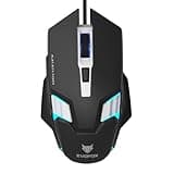 EvoFox Starter Series Spectre USB Wired Gaming Mouse with Upto 3600 DPI Gaming Sensor | 6 Buttons Design | Upto 7 Million Clicks | 7 Colours Rainbow Lighting | 1.5m Braided Cable (Black)