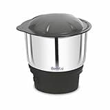 Benito ECO Stainless Steel Chutney Jar(400ml) for Mixer Grinder – Compatible with 4-Teeth Coupler & Dual Locking System