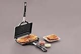 Tosaa Non-stick Heavy Thickness Twin Super Jumbo Grill Sandwich Toaster | Jumbo/Big Breads Non-Electric Sandwich Maker | Cool Touch Handles | Gas Stove Compatible