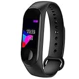 Mabron (1 Year Warranty) M3 Smart Fitness Band with Activity Tracker/Waterproof Body/Calorie Counter/Blood Pressure Meter/Pedometer/Heart Rate Monitor/OLED Display for Android
