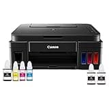 Canon PIXMA MegaTank G3000 All in One WiFi Inktank Colour Printer with 2 Additional Black Ink Bottles for Home and Office