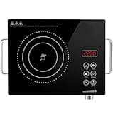 BLUETRAX Classic 2200 Watt Infrared Cooktop with Crystal Glass & Touch Panel | 4 Pre set cooking Modes | Stir-fry | BBQ | Hot Pot | Steam | 60°C to 600°C | Digital time & Watt display