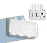 GaxQuly Self-Adhesive WiFi Storage Box, WiFi Router Holder Case Wall Mount-Universal Wall Shelf for Modem, Set-Top Box, Smart Devices-Space-Saving Cable Organizer Stand for Home & Office (Multicolor)
