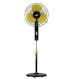 V-Guard Esfera STS Plus Neo 2-in-1 Pedestal & Table Fan 400mm | 1350 RPM High-Speed Motor | ~65 m³/min Air Delivery | 3 Speed | Smooth Oscillation & Tilt Control | Thermal Protection | Yellow Black