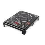 CELLO Blazing Fleura Induction Cooktop Stove 2000 Watts Black | Compact & Portable, Strong & Effiecient Heating Power, 3 Preset Menu, Quick Cooking with Different Tempreature Modes | 1 Year Warranty