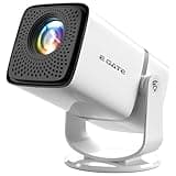 E GATE Atom 3X Projector 4k ultra HD, Full HD 1080p Native, Automatic Home Projector for Room | 300 ISO | Rotatable Design | Android Netflix, Prime | ARC-HDMI, USB, Wifi-6, BT, Screen Mirroring, Egate