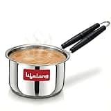 Lifelong Stainless Steel Heavy Bottom Saucepan | 1.5L, 17cm Saucepan with Handle | Milk & Tea Boiling Pot for Kitchen | Induction & Gas Stove Compatible | Durable and Easy to Clean (LLSSP17)