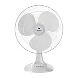 Havells Sameera 400mm Table Fan | Jerk free oscillation, 120 ribs guard, 3 Speed Settings, 1360 RPM Powerful Motor | Aerodynamically designed & balanced PP blades, 2 Year Warranty | (Pack of 1, White)