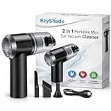 EzyShade 2 in 1 Portable Mini Car Vacuum Cleaner with Blower Rechargeable Wireless Handheld Vaccine Cleaner Vaccum for Home and Car, Cordless Small Air Blower for Cleaning Dust, Wet and Dry Use