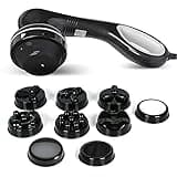 AGARO Relaxo Electric Handheld Full Body Massager with 8 Massage Heads, 5 Mode & 6 Speed Settings for Muscle Relief & Relaxation (Black), Back, Leg & Foot.