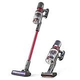 AGARO Supreme Cordless Stick Vacuum Cleaner, for Home Use, 2in1 Handheld & Stick, 400W Brushless Motor, 25 kPa Suction Power, 3 Adjustable Suction Modes, Adjustable Head, Bagless Dry Vacuuming, Red