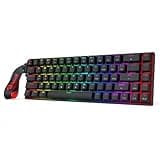 Redragon K631 HE Rapid Trigger RGB Gaming Keyboard, 68 Keys Wired Mechanical Keyboard w/Hyper-Fast Actuation, Hall Effect 8K Polling Magnetic Switch, Actuation Point Adjustable, Strap Version
