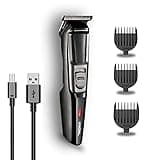 Nova NHT 1074 USB , Cordless , Rechargeable: 30 Minutes Runtime Beard Trimmer for Men (Black)