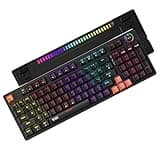 acer Nitro G Wired Mechanical Gaming Keyboard | 98% Layout with Multifunction Knob | Red Switches | RGB Flowing Light | Gasket Structure | 96 Keys | Mixed-Color Key Glow | 50M Switch Life