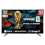 Toshiba 80 cm (32 Inches) HD Ready Smart QLED Google TV | 30W Powerful Speaker | Super Bright Panel | Dolby Audio | HDR 10 | Voice Control | 32E38RP (Black)