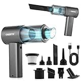 Gesto 3-in-1 Portable Car Vacuum Cleaner, Air Duster & Inflator | 70W High Power, 12000Pa Brushless Motor, 4000mAh Type-C Rechargeable Cordless Handheld Vacuum with Multi Nozzle for Car,Office,Home