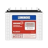 Luminous Red Charge RC 25000 Tall Tubular Inverter Battery for Home, Office & Shops | 200 Ah High-Performance, Durable & Low Maintenance Battery | Easy Installation | 36 Months Warranty