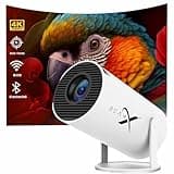 BeamX Vision Pro Smart Android Projector | Native 720p HD, 4K Support | Dual WiFi, Bluetooth | Auto Keystone | 1GB RAM 8GB Storage | Netflix Prime Hotstar | 6500 Lumens Portable Home Theater Projector