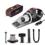 AGARO CV1077 Car Vacuum Cleaner, Portable, Handheld,12V DC /110W, 4.5KPA Power Socket, 14.7ft Long Cord, Stainless Steel Filter, Black