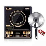 Rico BIS-ISI Certified induction stove with Free Vessel & Lid | 3 Yr Replacement Warranty on Coil | Milk Boil Mode with Timer | Fast Heating | Power Saving | 4KVA High Voltage Protection.