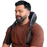 Dr Physio USA 1048 Shiatsu Electric Neck and Back Massager Machine with Infrared Kneading Nodes for Cervical Neck, Shoulder, Back & Body Muscle Pain Relief..