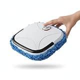 Drumstone Mini Robot Vacuum Cleaner with Mopping Function – Auto Charging Dock, Smart Obstacle Navigation, Compact Low Profile Quiet Cleaning for Marble, Tile & Wooden Floors (White)