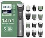 Philips India's No.1 Men's Trimmer | BeardSense Technology | Self-sharpening blades | 13-in-1 All in One Trimmer Men- Beard, Hair, Body, Nose & Intimate | 100% Showerproof | 2+3 yrs* warranty | MG7922