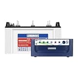 Luminous Eco Volt Neo 850 Pure Sine Wave 700VA/12V Inverter with Red Charge RC 15000PRO 120Ah Battery Combo | Ideal for Home, Office & Shops | 36M Inverter & 48M Battery Warranty