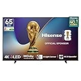 Hisense 164 cm (65 Inches) 4K Ultra HD Smart QLED TV | Dolby Vision Atmos, HDR10+, Dolby Audio | AI 4K Upscaler | ALLM | MEMC | HDR 10+Decoding | Voice Control | VIDAA OS | 65E7Q (Black)