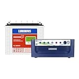 Luminous Inverter & Battery Combo for Home, Shop & Office – Eco Volt Neo 1050 (900VA/12V) Sine Wave Inverter + RC18000 150Ah Tall Tubular Battery | 36M Warranty on Inverter & Battery