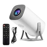 OLV Portable Smart Mini Projector, 4K 1080P Full HD Supports Netflix, Prime and YouTube Etc. WiFi 5G, BT-5.0, Cinema Projector 180° Android 14, Compatible with TV Stick/Windows/iOS/Android