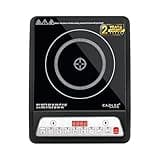 Cadlec CookMate 2000W Induction Cooktop with Crystal Glass | 7 Cooking Modes, Auto Shut-Off, Over-Heat Protection, LED Display, BIS Approved, 2-Year Warranty | Black