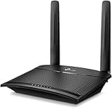 TP-Link TL-MR100 300Mbps 2.4GHz Wireless N 4G LTE, Wi-Fi N300, Plug and Play, Parental Controls, Guest Network, with Micro SIM Card Slot, WiFi Router, Black