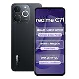 realme C71 4G Smartphone 6GB+128GB Obsidian Black,6.75 inch Screen, 90Hz Eye Comfort Display, 6300mAh Battery, 37MP Cameras, Octa-core Chipset, IP54