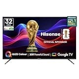 Hisense 80 cm (32 Inches) HD Ready Smart QLED Google TV | HDR10, 30W Powerful Speakers, Dolby Audio | Super Bright Panel | Google Assistant & Chromecast | HDR 10 | Voice Control | 32E5Q (Black)