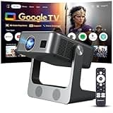 Crossbeats Lumex Solis Projector 4k Ultra HD, [Google TV Official],1080p Native, Android 14 WiFi, 1000 ANSI, Smart Mini Projector for Room, Portable Home Theater Cinema, Built-in Apps, 300''Display