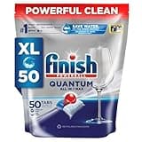 Finish 50 Tablets, Powerball Quantum All in 1 Max Dishwasher Tablets |Best ever Clean & Shine | World's #1 Recommended Dishwashing Brand (520g)