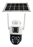 E bom Solar 4G SIM Security Camera for Outdoor Use | Dual Lens 4+4MP CCTV with 360° Rotation | 2-Way Talk | Night Vision | Waterproof Surveillance Camera