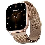 Fire-Boltt Ninja Call Pro Max Ultra Bluetooth Calling Smart Watch, 2.01" HD Display, 120+ Sports Modes, Health Suite, AI Voice Assistance, SpO2 Smartwatch for Men & Women - Gold Link