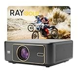 PIXPAQ Japan RAY Gold Android 12 Full HD 1080p Projector, 2150 ANSI Lumens, 300 inch Projection 4K HDR Upscaling, Auto Focus, Auto Keystone, Dual WiFi, Bluetooth, ARC, Dual HDMI, Black