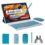 IWEGGO 15 Android Tablet, 10" 18GB RAM + 128GB ROM/2TB Expandable Tablet, 2.0GHz Quad-Core Processor, 1280x800 HD Touchscreen, 5G WiFi6 BT5.0, 2-in-1 Tablets with