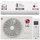LG 1 Ton 4 Star DUAL Inverter Split AC (Copper, AI Convertible 6-in-1 Cooling, 4 Way Swing, HD Filter with Anti-Virus Protection, Faster Cooling & Energy Saving, TS-Q13JNYE, White)
