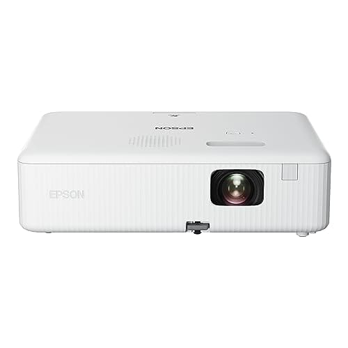 Epson Co-FH01 Smart Video Projector Full Hd 1080P, 3LCD Technology, 3000 Lumens, USB/HDMI Connection, Horizontal Vertical Keystone Correction, Built-In Speaker, Projection Up To 378", White
