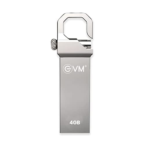 EVM EnStore 4GB Metal USB 2.0 Flash Drive - High Read Speeds up to 15MB/s & Write Speeds up to 8MB/s - Durable Metal Casing - Ideal for Data Transfer & Storage - (EVMPD/4GB)
