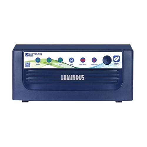 Luminous Eco Volt Neo 1050 Pure Sine Wave Inverter for Home,Office & Shops | 900VA Inverter | Reliable Power Backup | Easy Installation | 36 Months Warranty