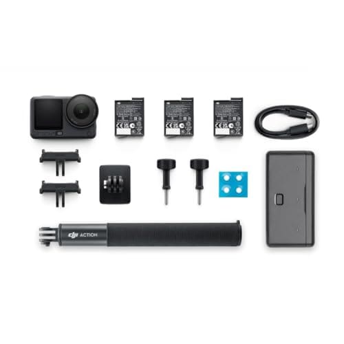 DJI Osmo Action 6 Adventure Combo, Action Camera with 1/1.1" Square Sensor, Variable Aperture of f/2.0–f/4.0, Cold-Resistant, 4hrs Battery, Action Camera 4K Ideal for Quick Capture of Exciting Moments