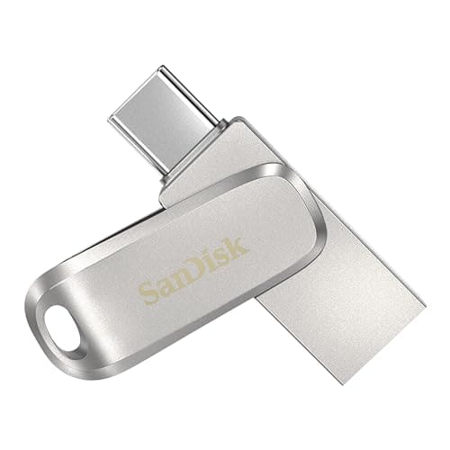 SANDISK Ultra Dual Drive Luxe Type-C 128GB, OTG, Upto 400MB/s, Pendrive, Silver, 5Y Warranty (SDDDC4-128G-I35)