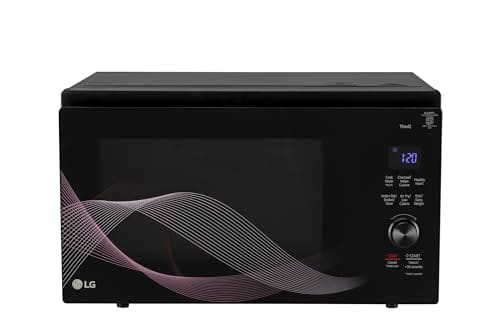 LG 32 L, Convertible Microwave Oven with Air Fry, Charcoal Lighting Heater, Wi-Fi Enabled (MJEN326UHWF, Black, Motorised Rotisserie, 60 Air Fry Recipe, 40 Scan to Cook Recipes & 431 Auto Cook Menu)