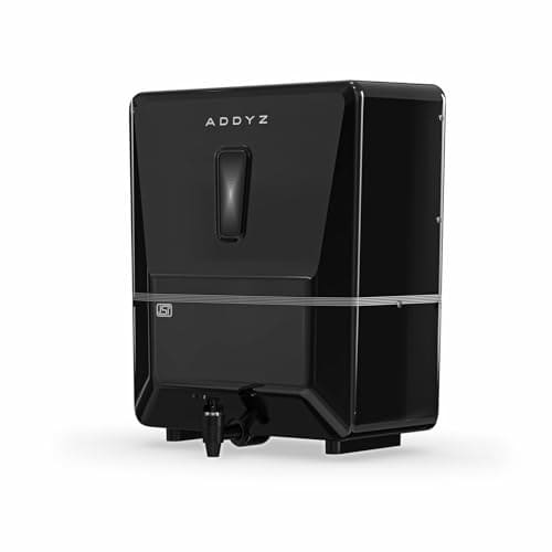 Addyz 8L RO UV UF Water Purifier with 7-Stage Filtration and TDS Control for Clean, Pure Drinking, Water For Home & Kitchen Use | ISI Marked & BIS Certified (Black)