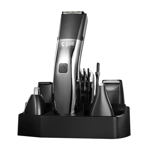 Beardo Chrome Beast Multipurpose Full Body Groomer Trimmer Set For Men | 40 Length Settings | 8 attachments | Beard/Hair/Body/Precision/Ear/Nose Trimmer|With Dock|90 min. run time | All-in-1 trimmer